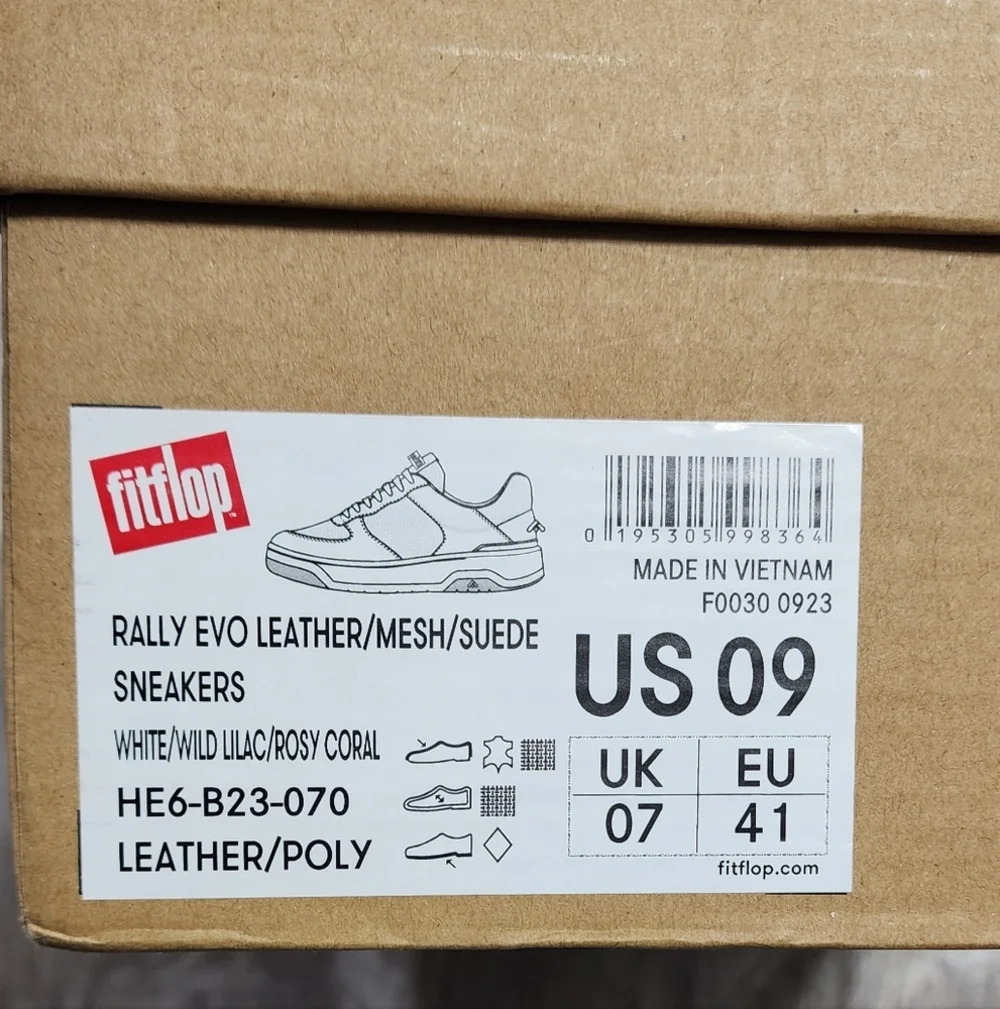 FitFlop Women's Rally Evo Leather Mesh Suede Sneakers Lace Up Size 9